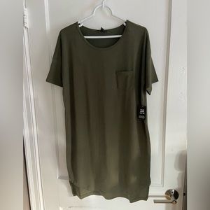 EXPRESS T-Shirt Dress Army Green Size Medium NWOT